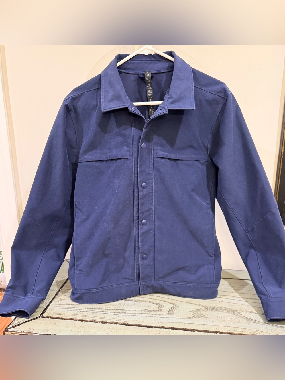 Lululemon City Excursion Jacket Men’s Medium Blue Stretch Snap Front